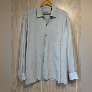 Tommy Bahama Men’s Silk Wool Blend Long Sleeve Shirt Size XL | Light Blue | LNC